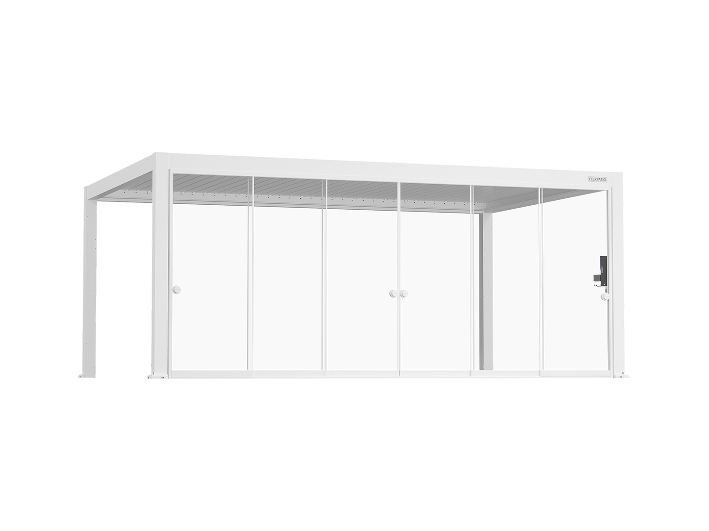 Sliding Glass Door with Round Handle for FlexPatio Pergola