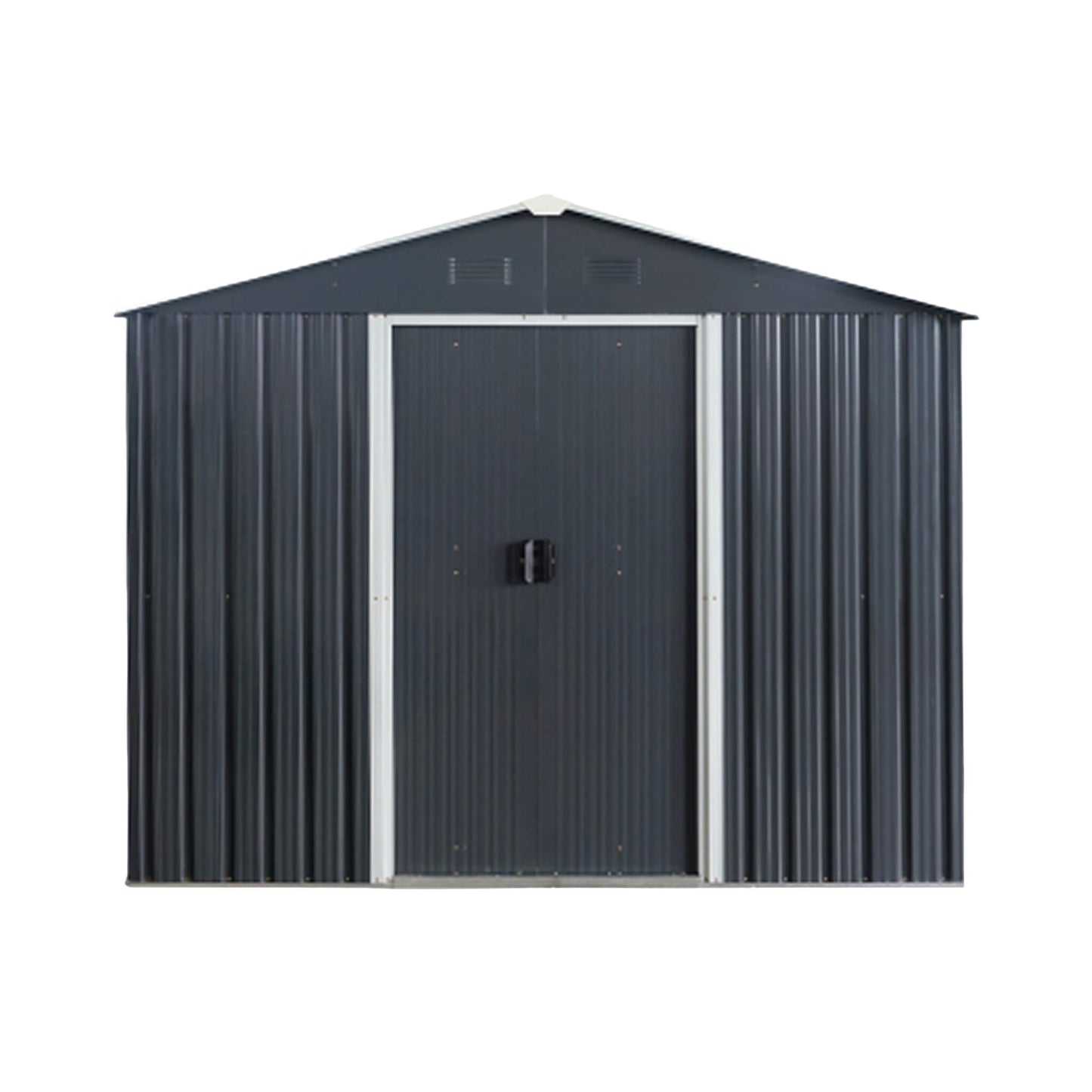 6FT x 8FT Alora Premium Outdoor Metal Storage Shed with Metal Floor Frame