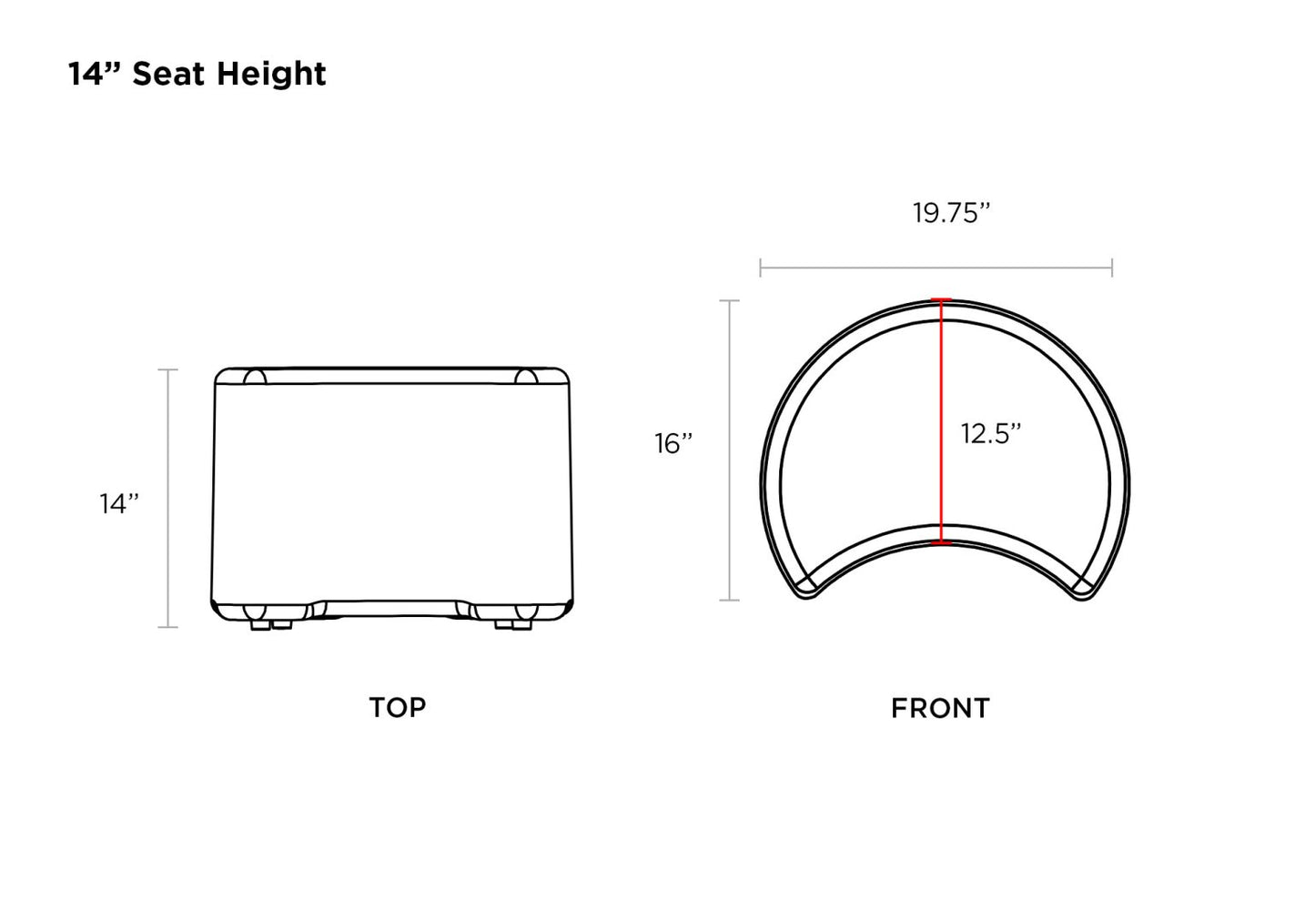 Session Crescent - 14" Height