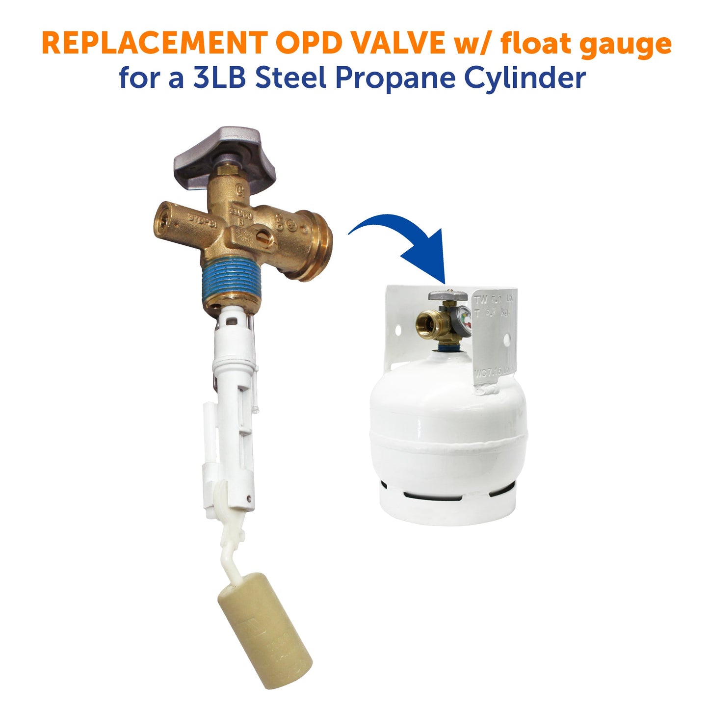 Flame King 3lb OPD Valve with Float Gauge