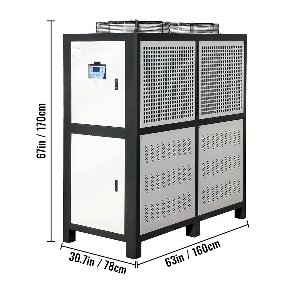 Smart Air-Cooled SS Industrial Water Chiller With LCD Display