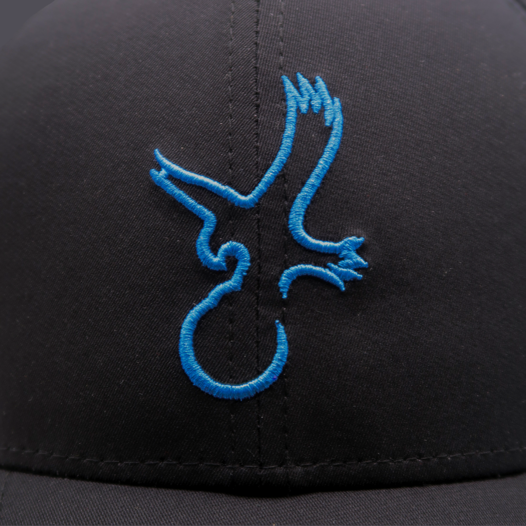 Eagle Performance Golf Hat Black Carolina Blue