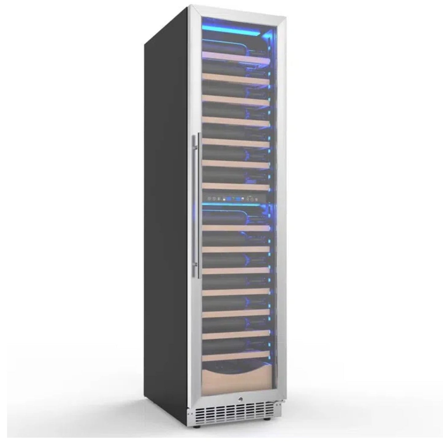 17.72" 111 Bottles Dual Zone Built-In Freestanding Wine Refrigerator Cooler