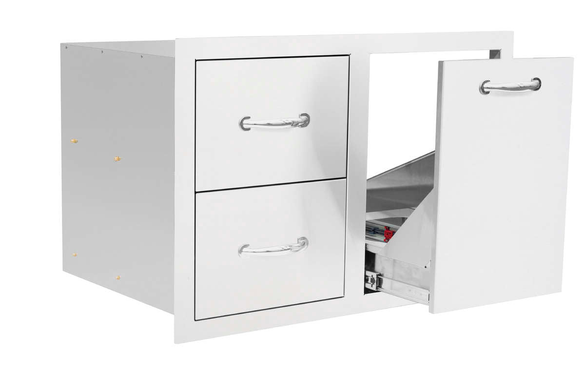 33" Summerset 2-Drawer & Vented LP Tank Pullout Drawer Combo