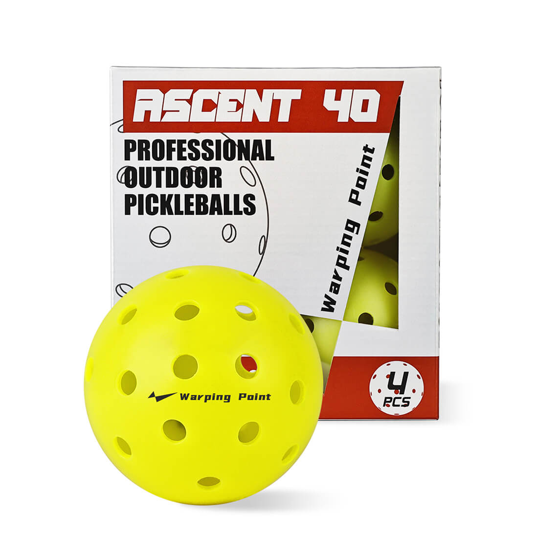ASCENT OUTDOOR TOURNAMENT PICKLEBALLS - 12 PACK
