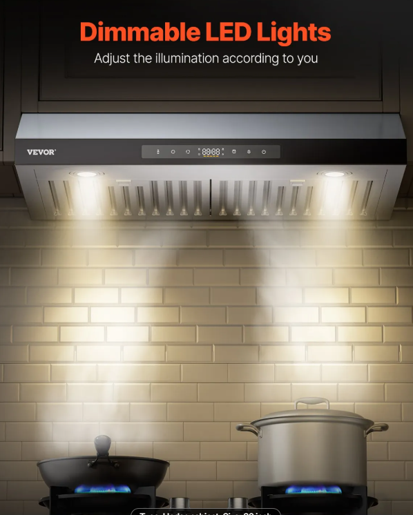 36" Under Cabinet Range Hood Vent Hood 900CFM Gesture & Touch Control