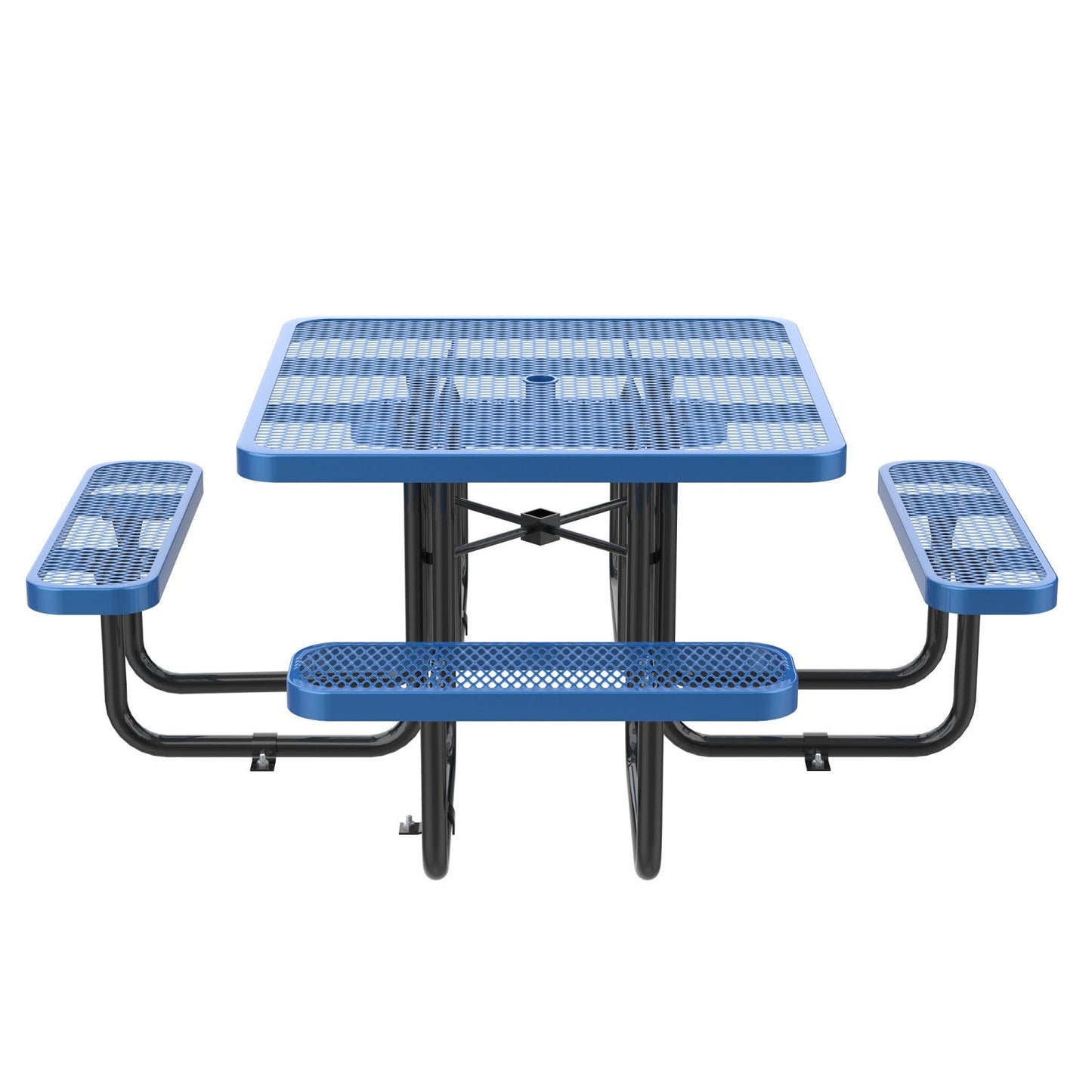46" Square Picnic Table with Umbrella Hole