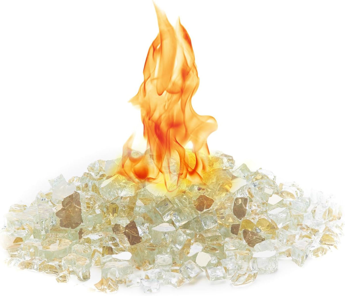 Gold Reflective Fire Glass 1/4" - 25 LBS