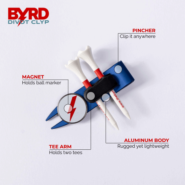 THE BYRD GOLF CADDIE CLYP - Golf Multitool Organizes Gear