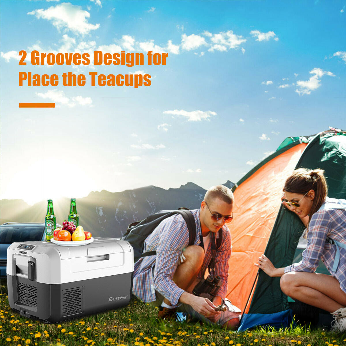 37 Quart Portable Electric Compressor Camping Car Cooler