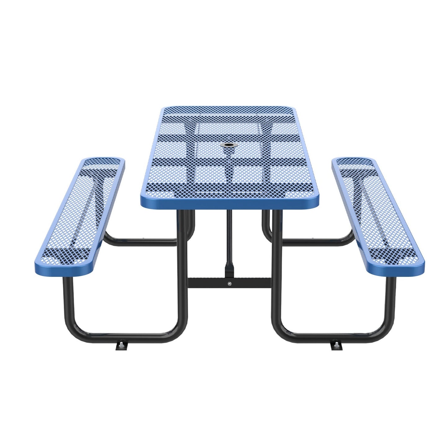 8ft Rectangle Picnic Table with Umbrella Hole