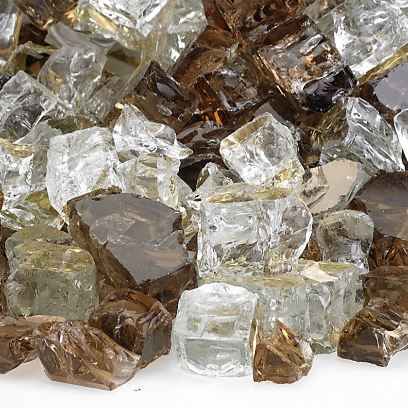 1/2" Pre-Mixed Fire Glass - 10lbs (Jar)