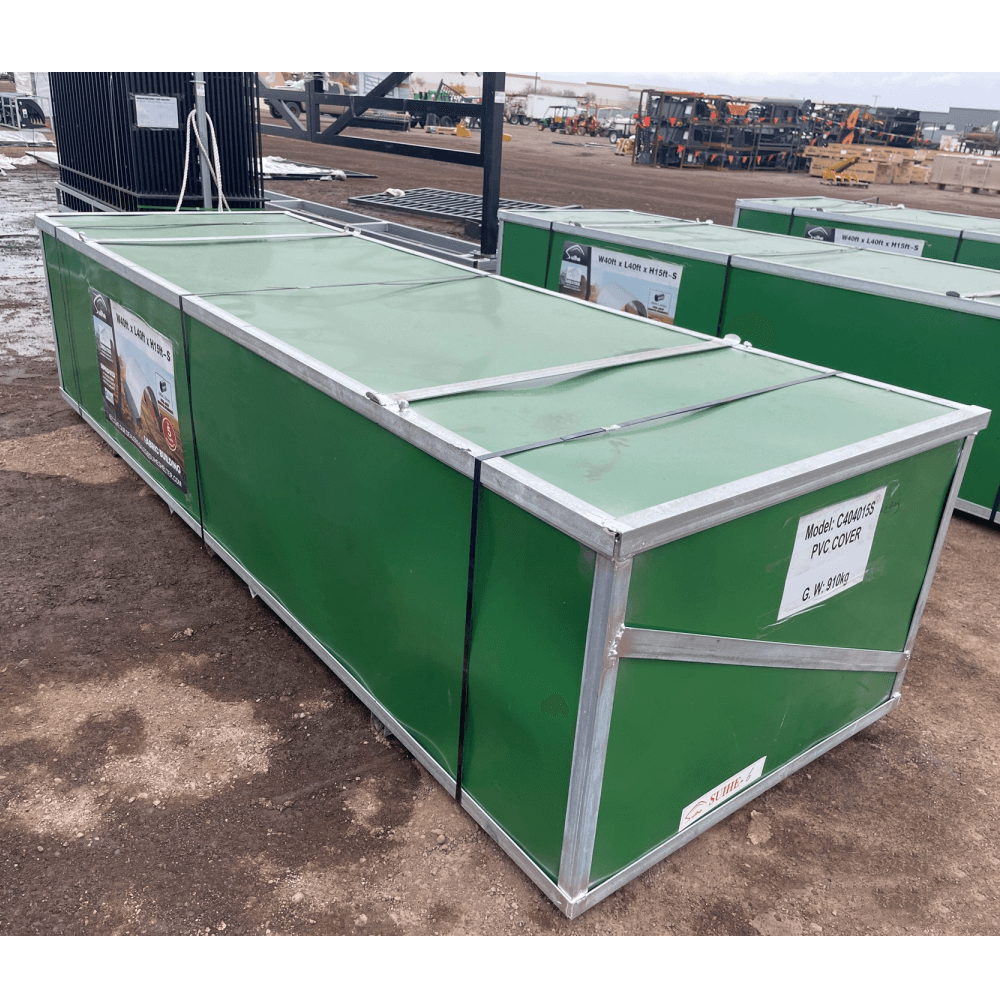40FT x 40FT x 15FT Double Truss Shipping Container Canopy Shelter, Outside
