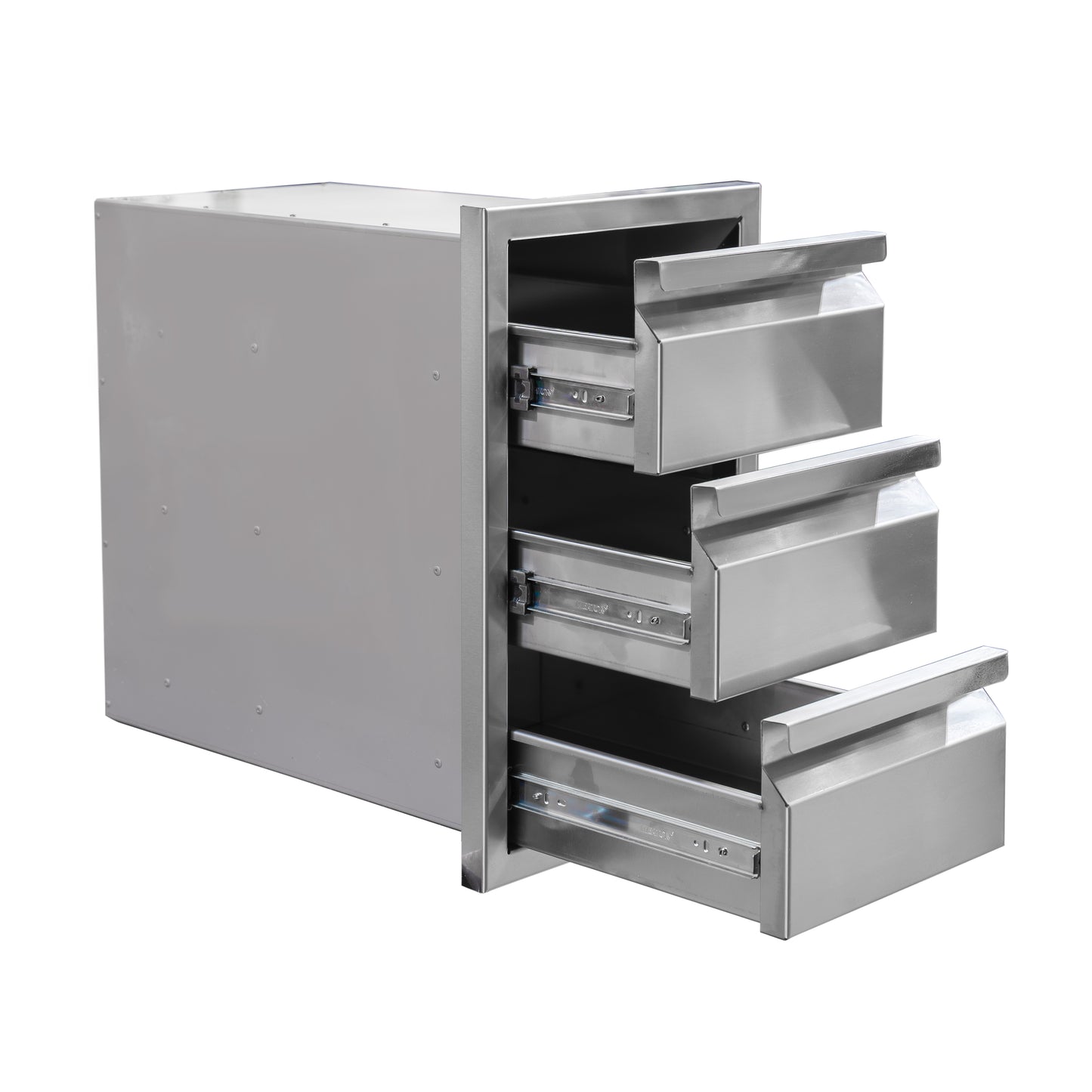 Videl Grill BBQ Stainless Steel Triple Access Drawer