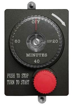 1 Hour Dial Timer with Manual Emergency Shut-Off