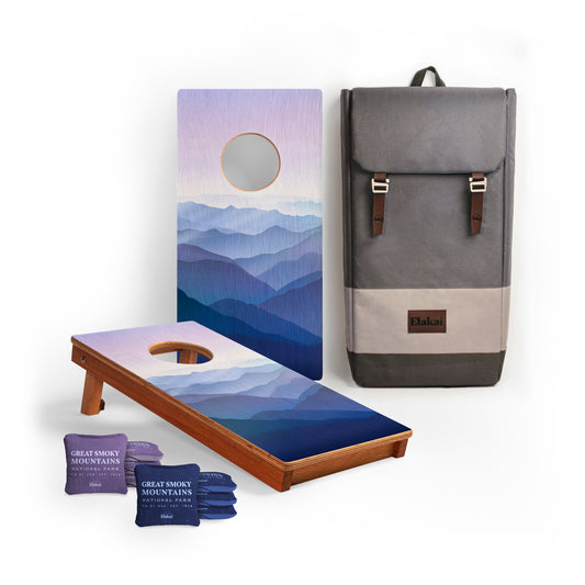 1ft x 2ft Smoky Mountains National Park Mahogany Pathfinder Cornhole Board Set