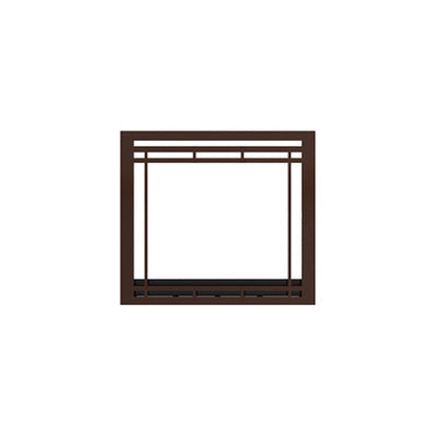 Warm Chestnut Craftsman Fireplace Facade