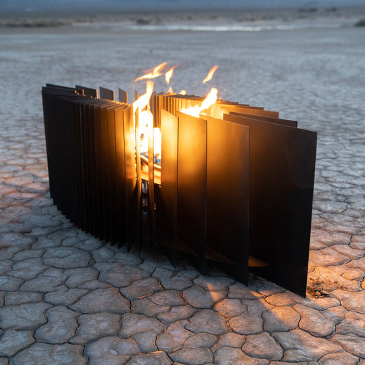 The Mobius Corten Steel Fire Sculpture 60"