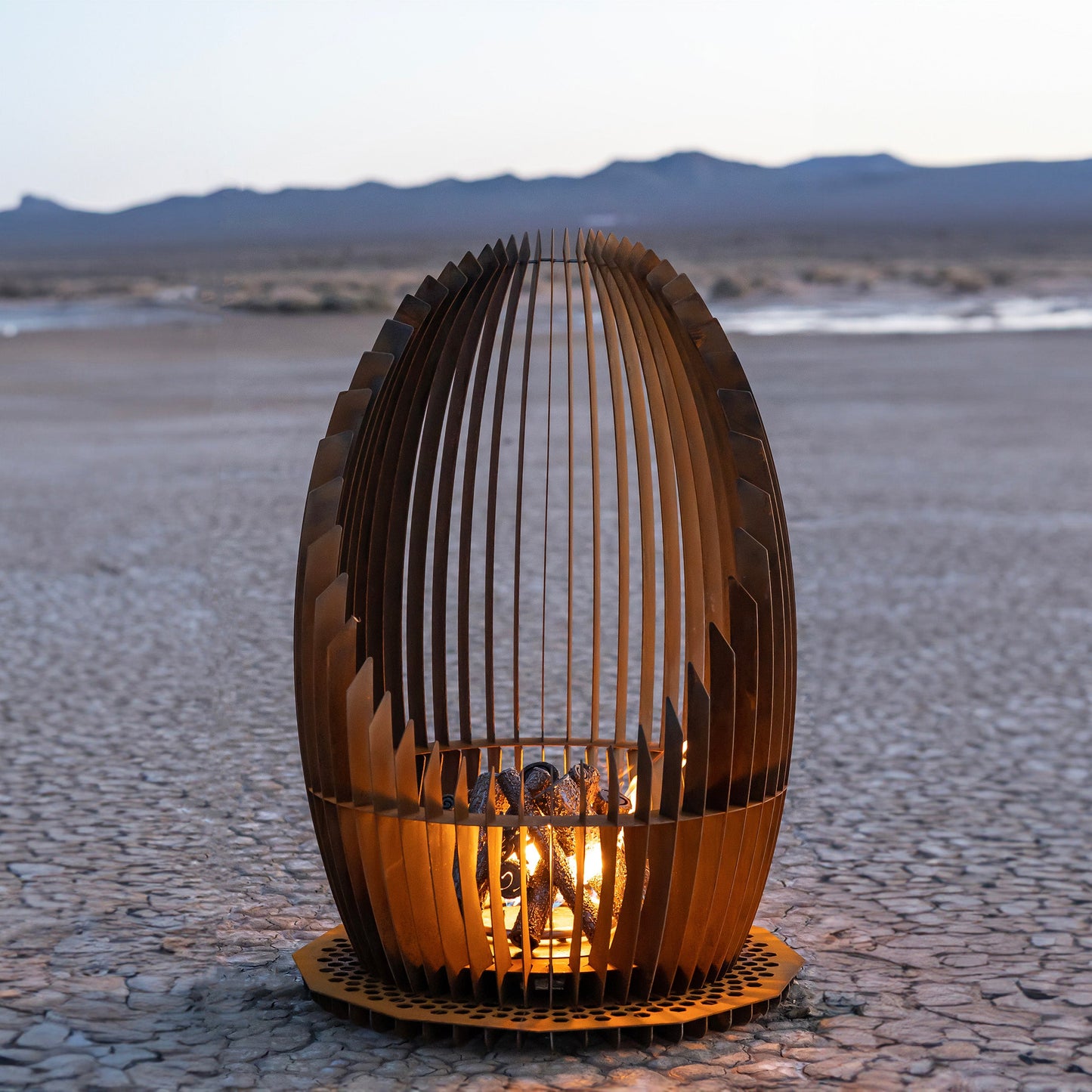 The Nebula Corten Steel Fire Sculpture 36"