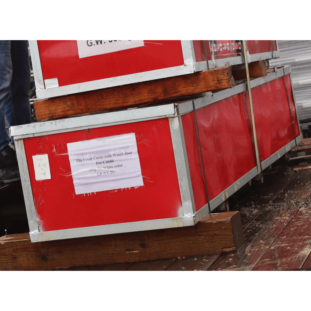 Front Cover with Winch door for Shipping Container Canopy Shelter 40FT x 40FT x 11FT