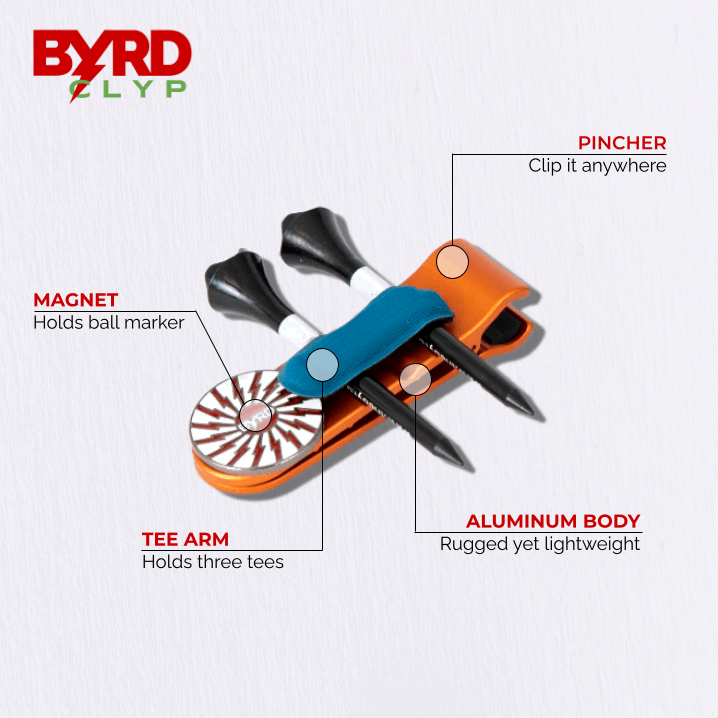 THE BYRD GOLF CLYP - Red Cardinal