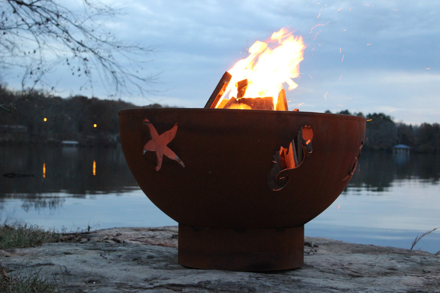 Sea Creatures - Metal Fire Pit