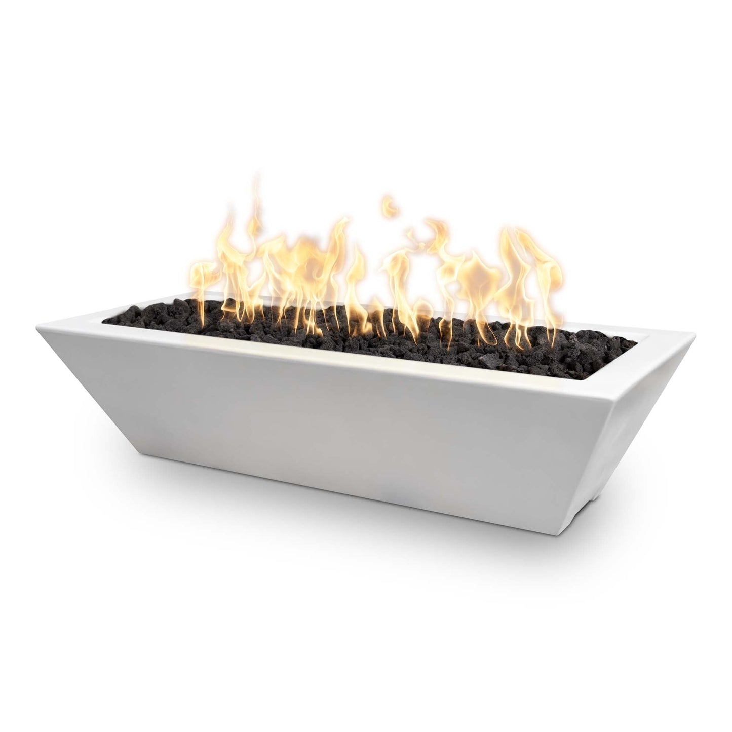Maya Linear Metal Fire Bowl 60" x 30" - Match Lit