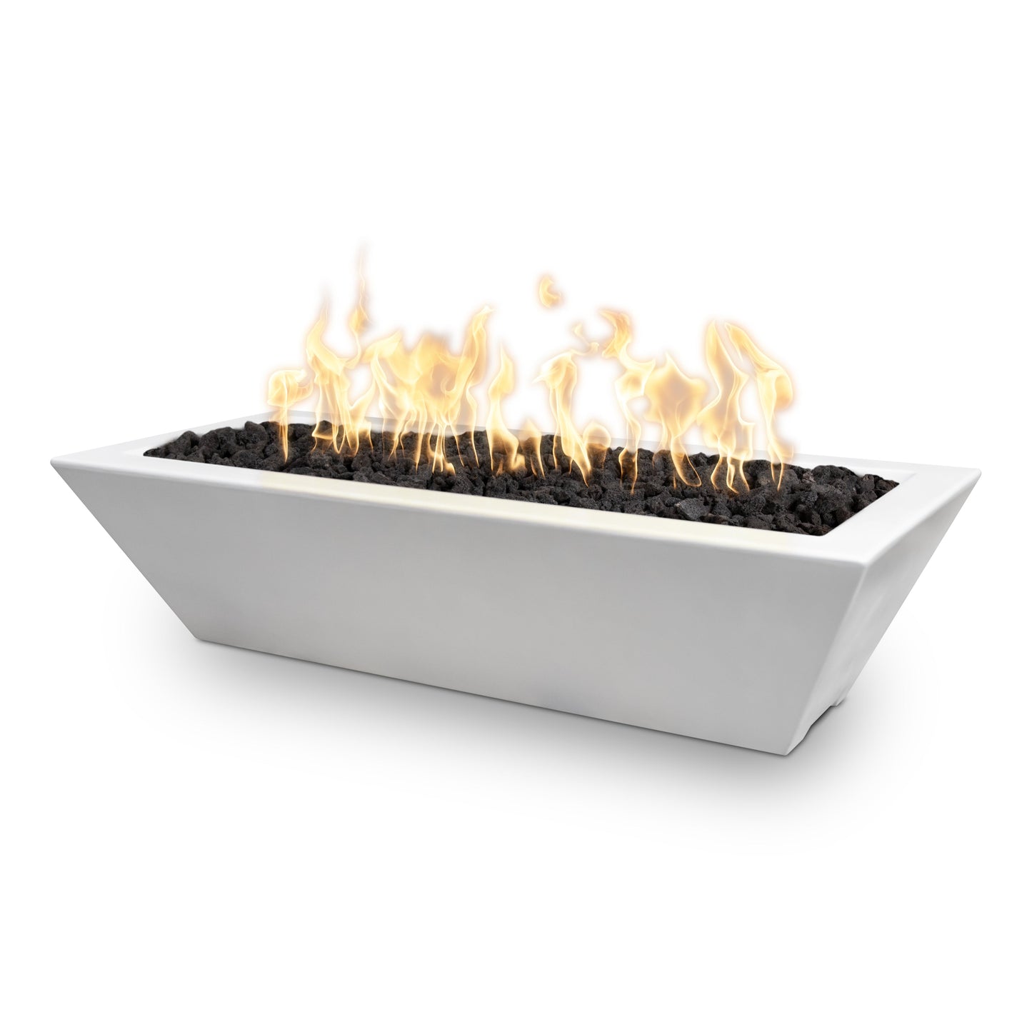 Maya Linear Metal Fire Bowl 48" x 30" - Electronic Ignition