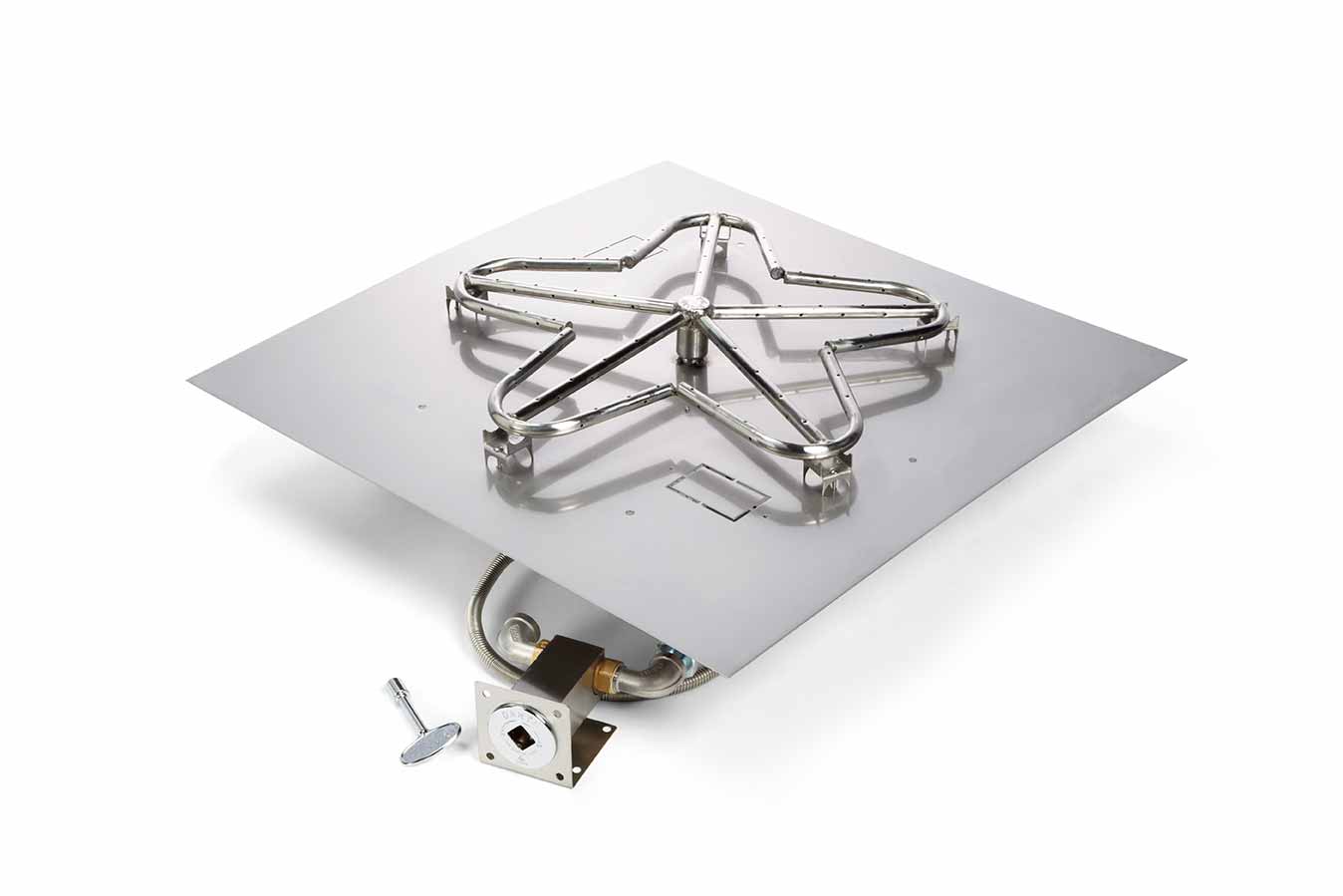 Square Flat Uncertified Match Lit Kits - Fire Pit Kits and DIY Units