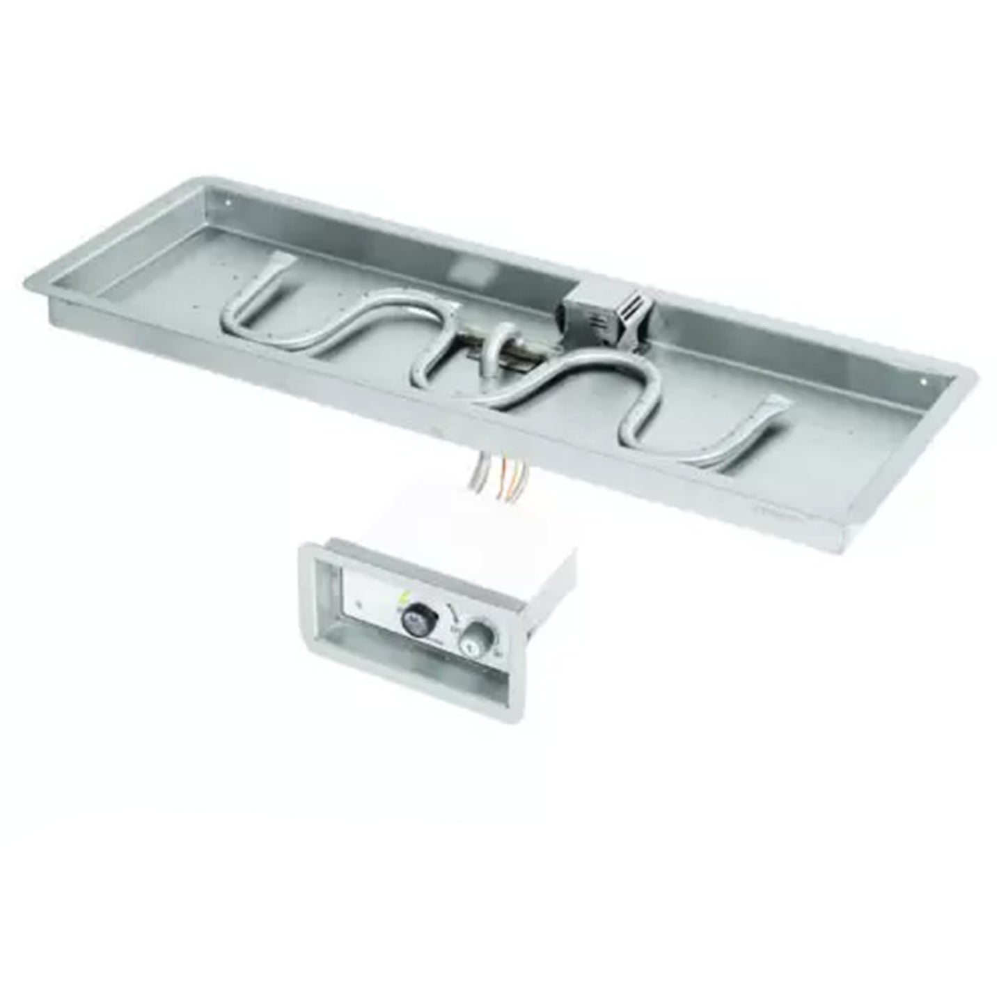 Rectangular Drop In Pan and Switchback Stainless Steel Burner