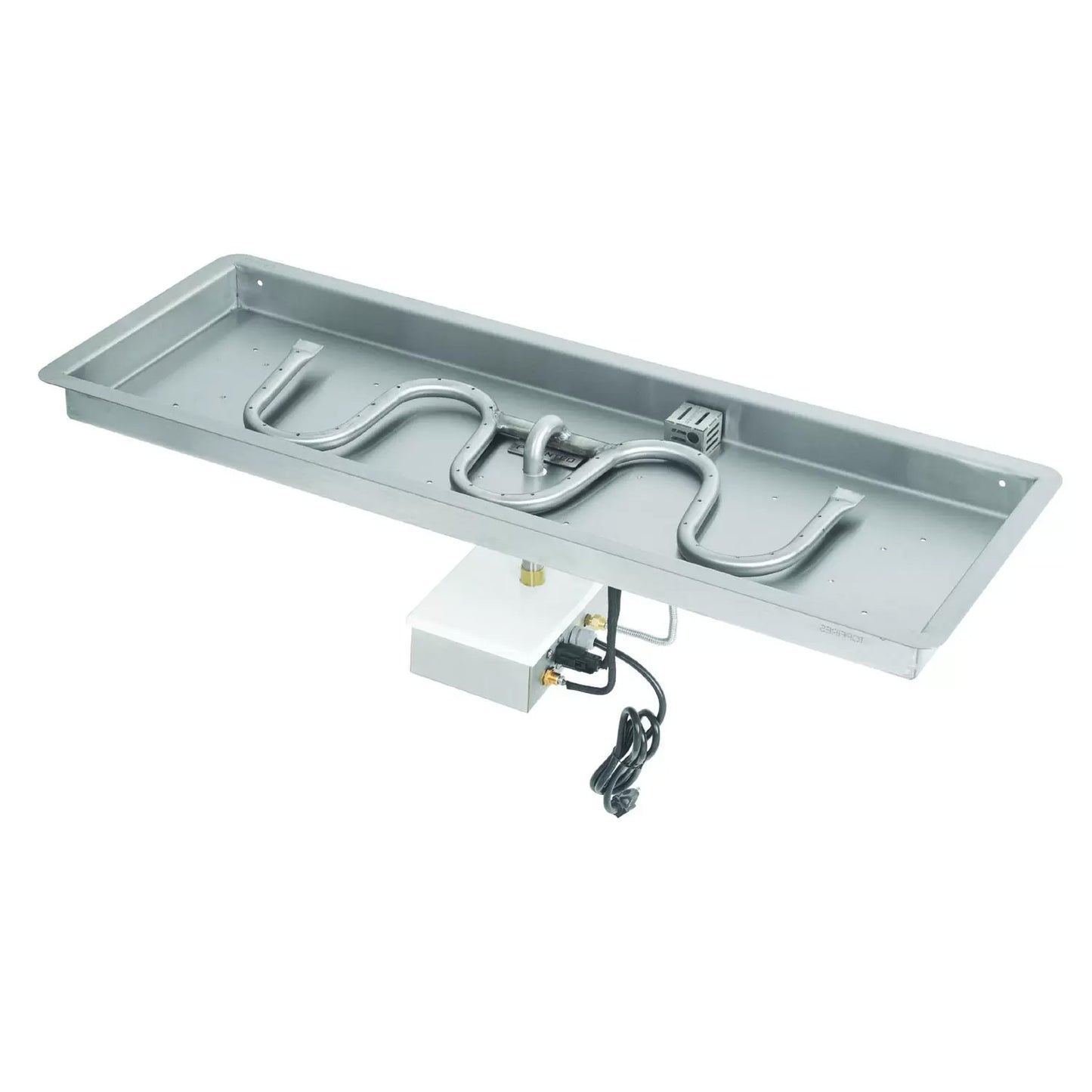 Rectangular Drop In Pan and Switchback Stainless Steel Burner