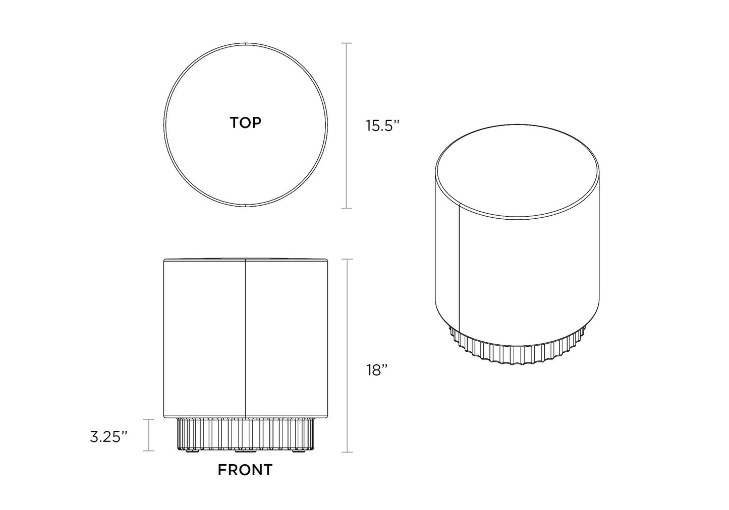 Ripple Side Table/Stool Session Series