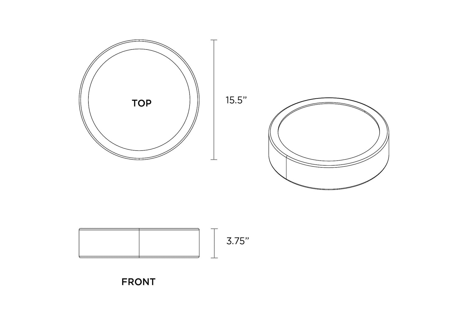 Ripple Tray for Short or Tall Planter