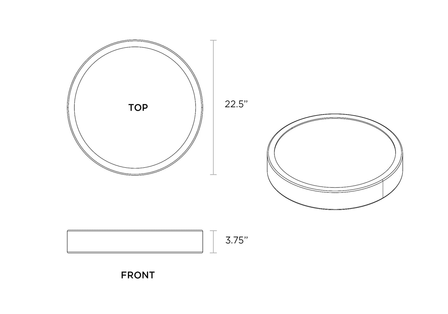 Ripple Tray for Wide Planter