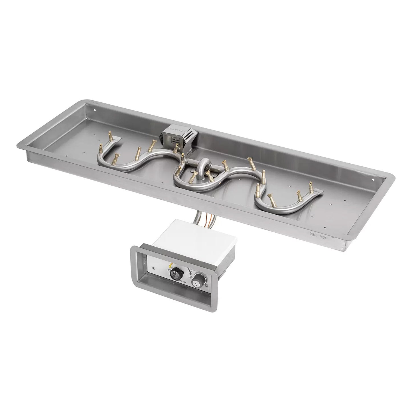 Rectangular Drop In Pan and Switchback Stainless Steel Bullet Burner