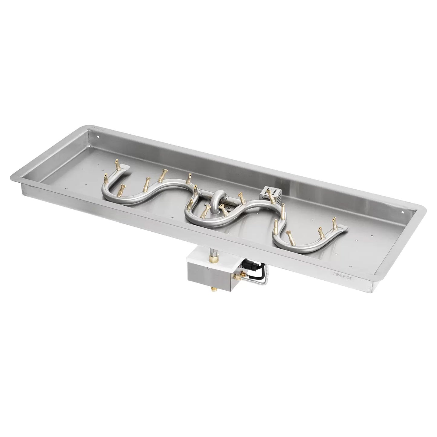 Rectangular Drop In Pan and Switchback Stainless Steel Bullet Burner