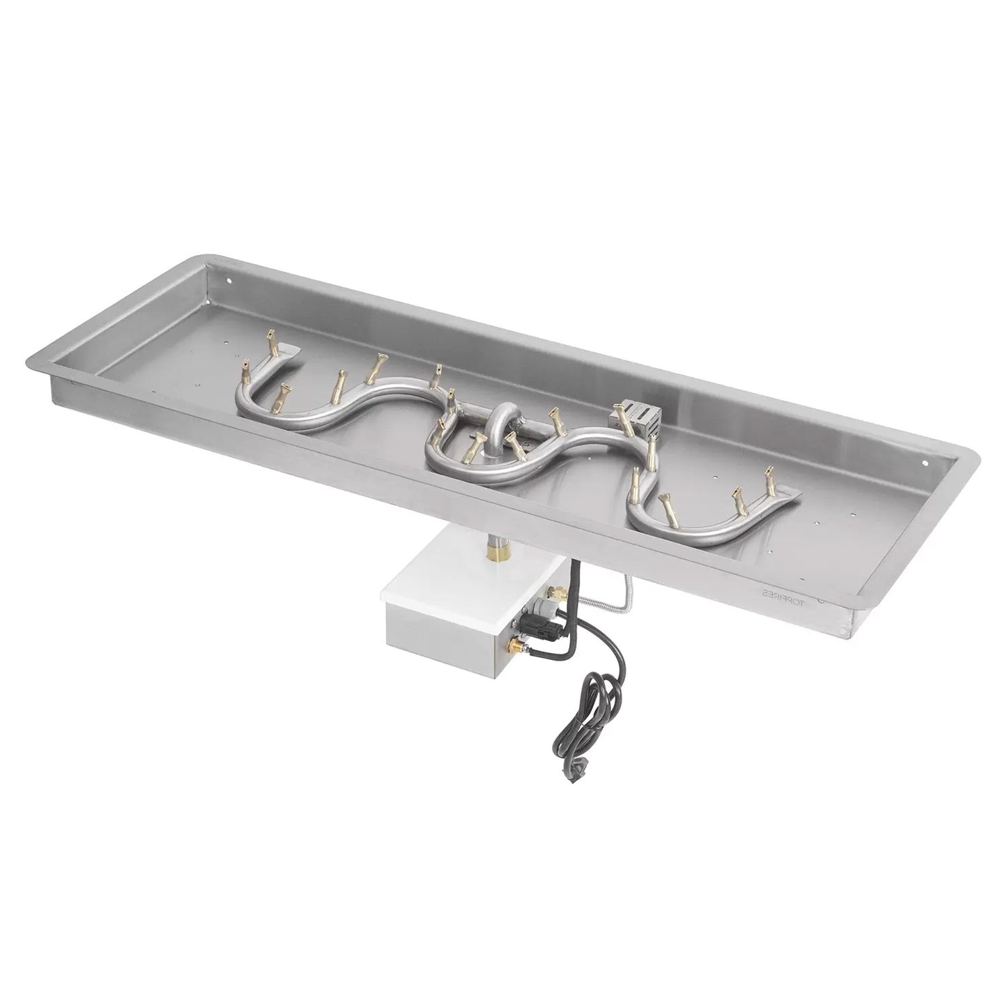 Rectangular Drop In Pan and Switchback Stainless Steel Bullet Burner
