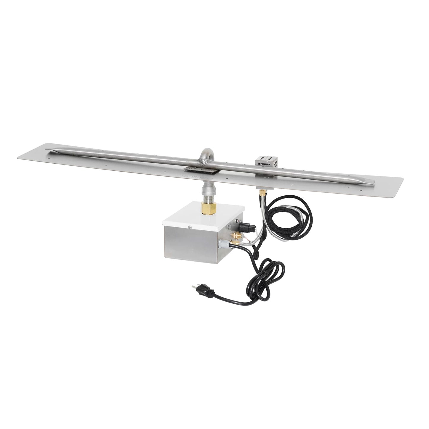 Rectangular Flat Pan and Linear Stainless Steel Burner