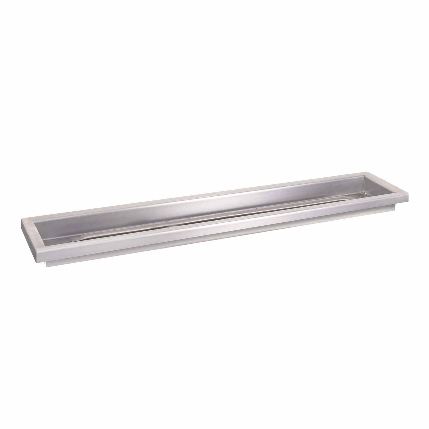 Rectangular Raised Lip Drop In Pan and Linear Stainless Steel Burner