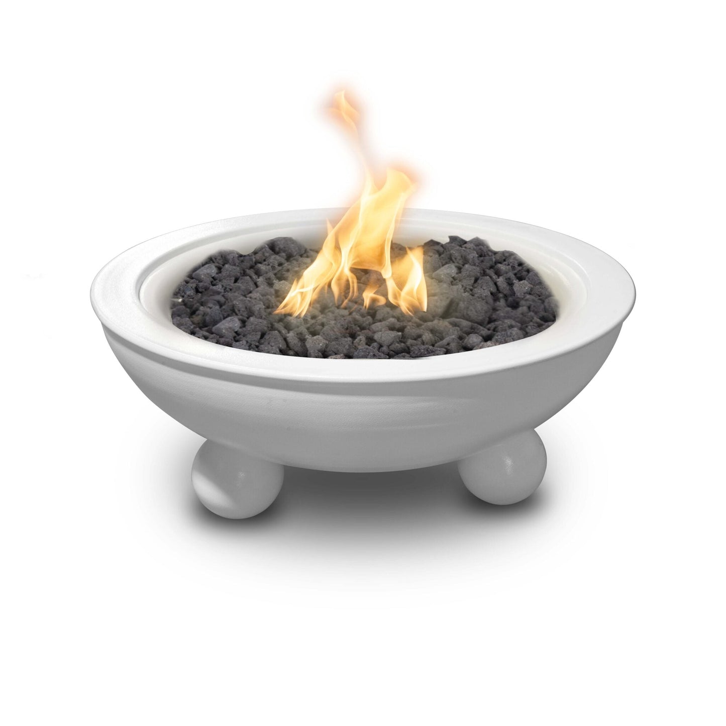 Sedona Fire Bowl Round Legs - Powder Coated Metal - 36" - Electronic Ignition