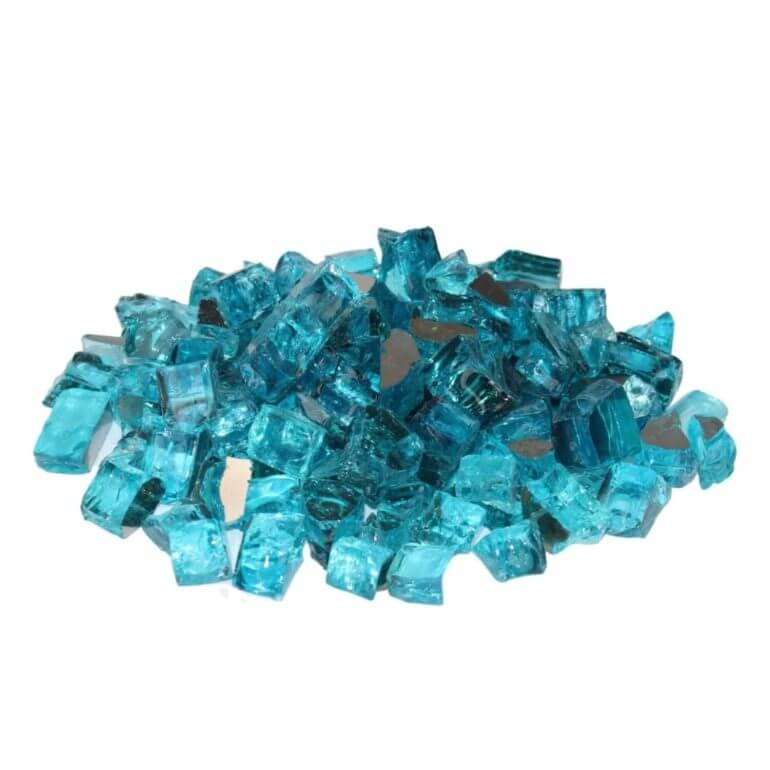 Tahiti Blue Reflective Fire Glass 1/4" - 25 LBS