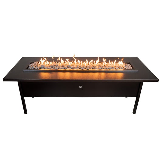Seashore Metal Fire Table 102" - Electronic Ignition