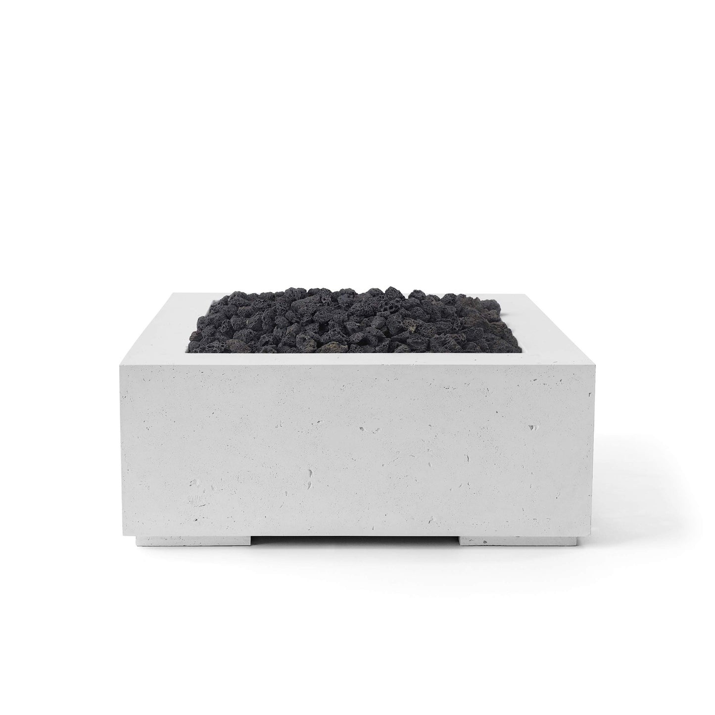 Alea 40" Square Concrete Fire Pit - Match Lit
