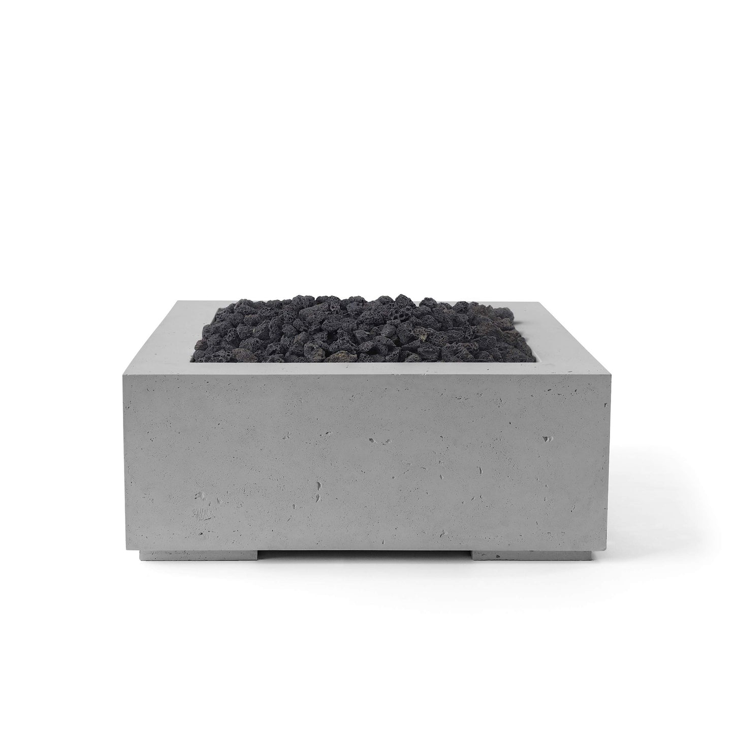 Alea 40" Square Concrete Fire Pit - Match Lit