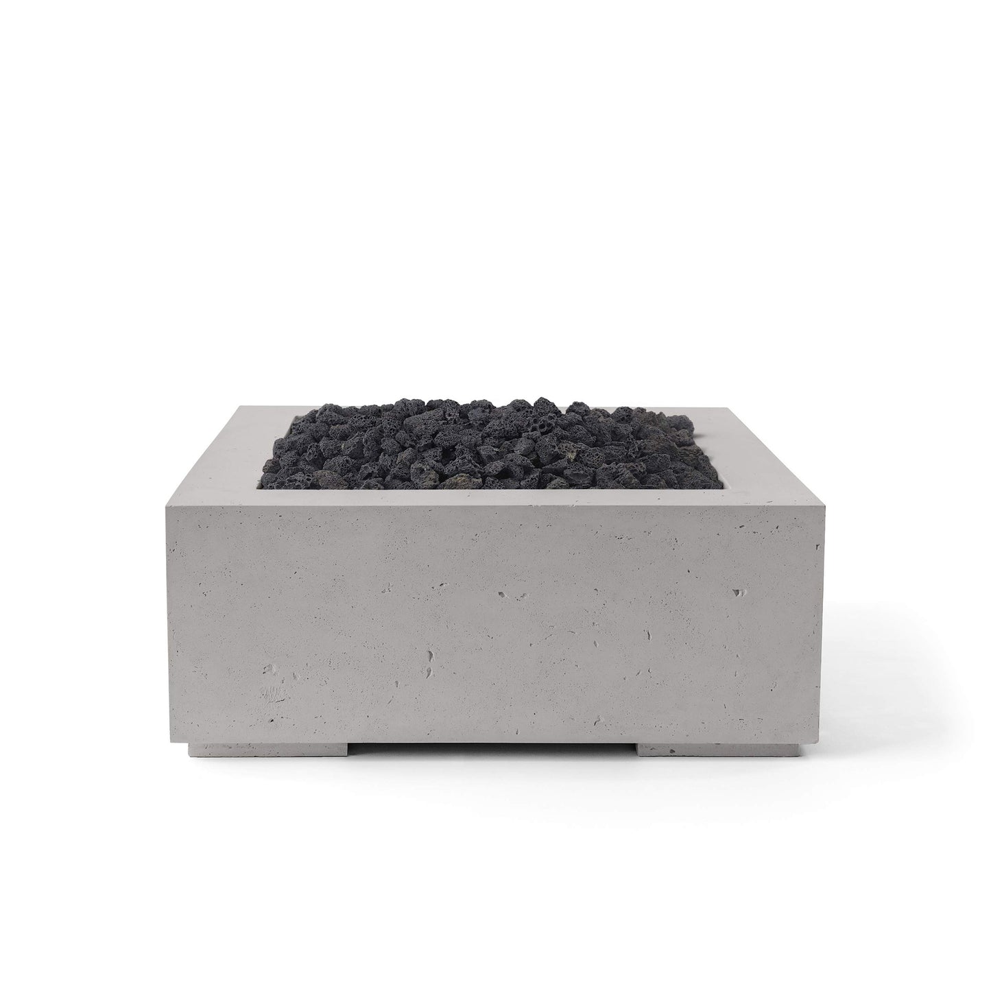 Alea 40" Square Concrete Fire Pit - Match Lit