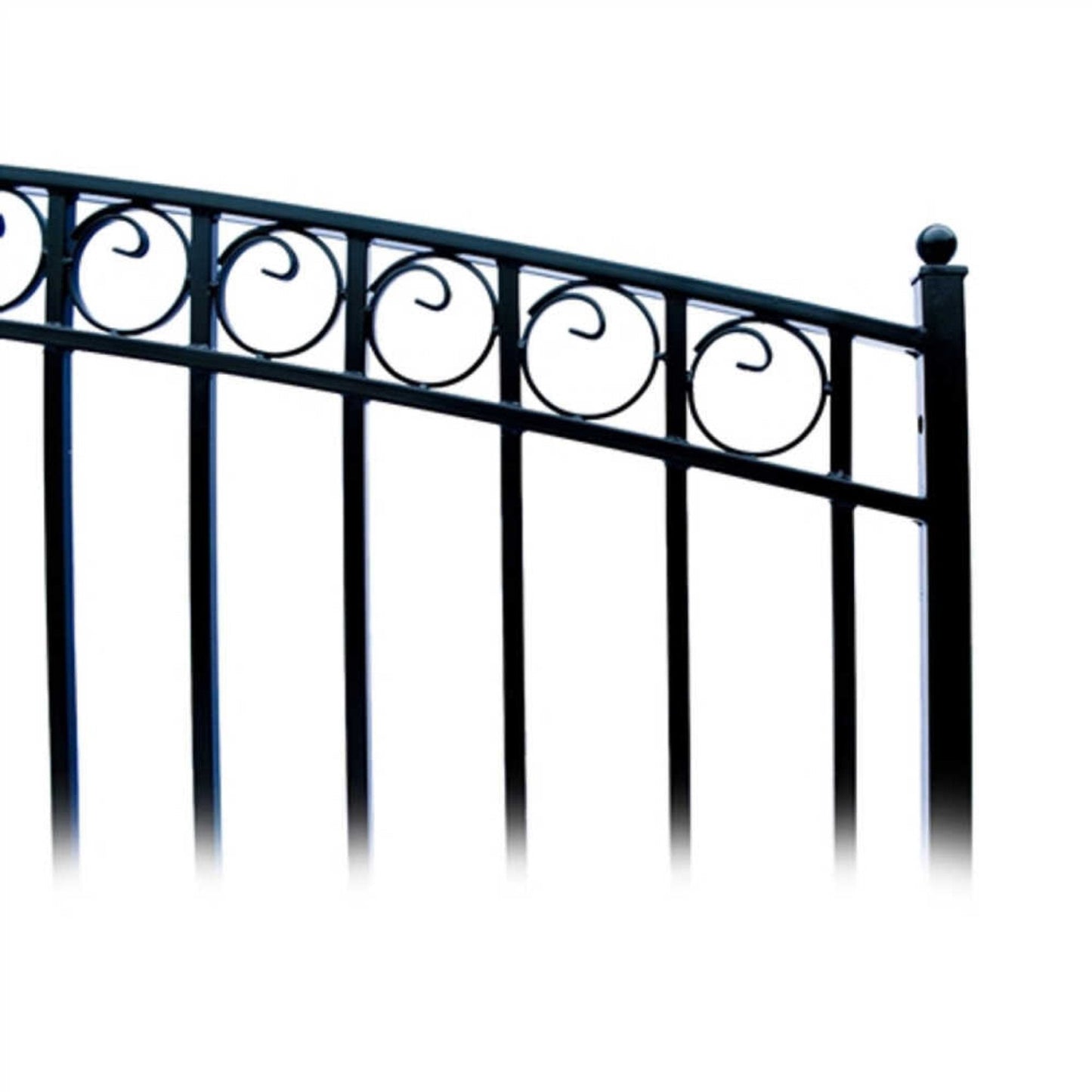 12FT - 18FT Heavy-Duty Paris-Style Steel Premium Dual-Swing Driveway Gate