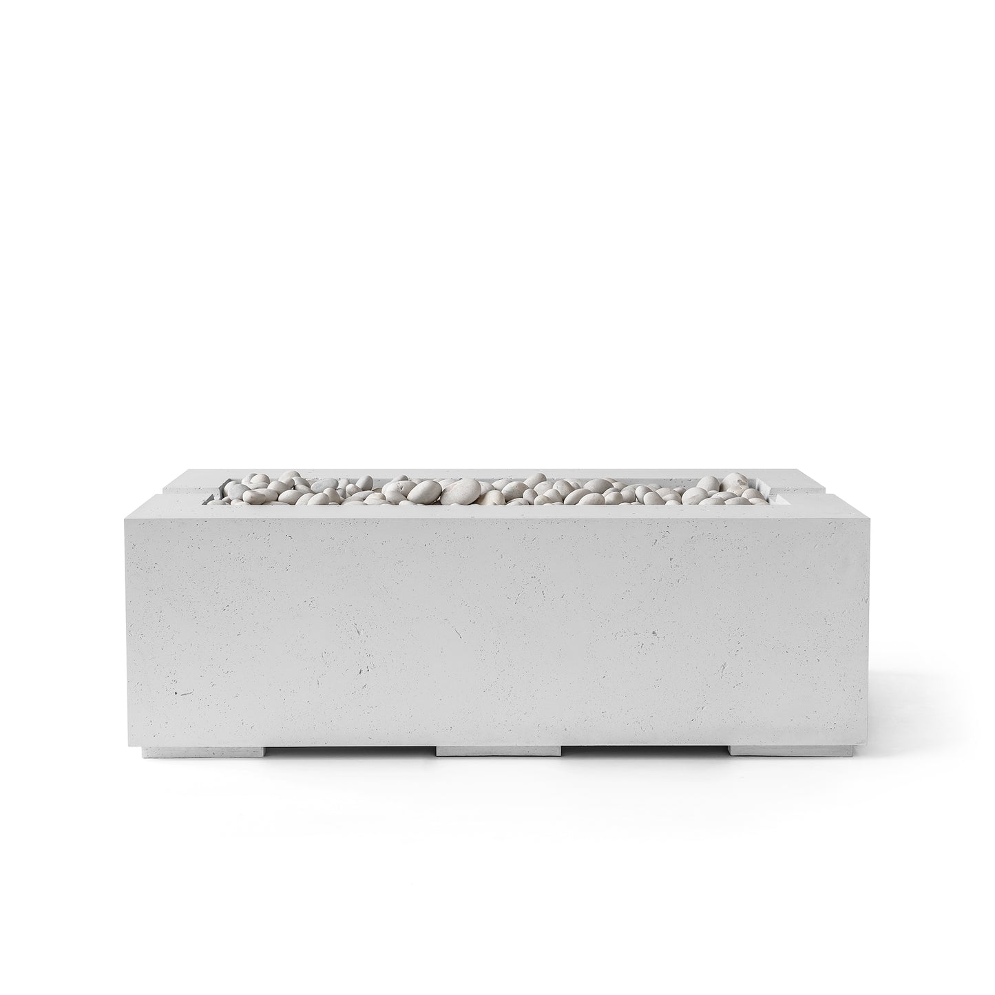 Avera 60" Rectangle Concrete Fire Pit - Match Lit
