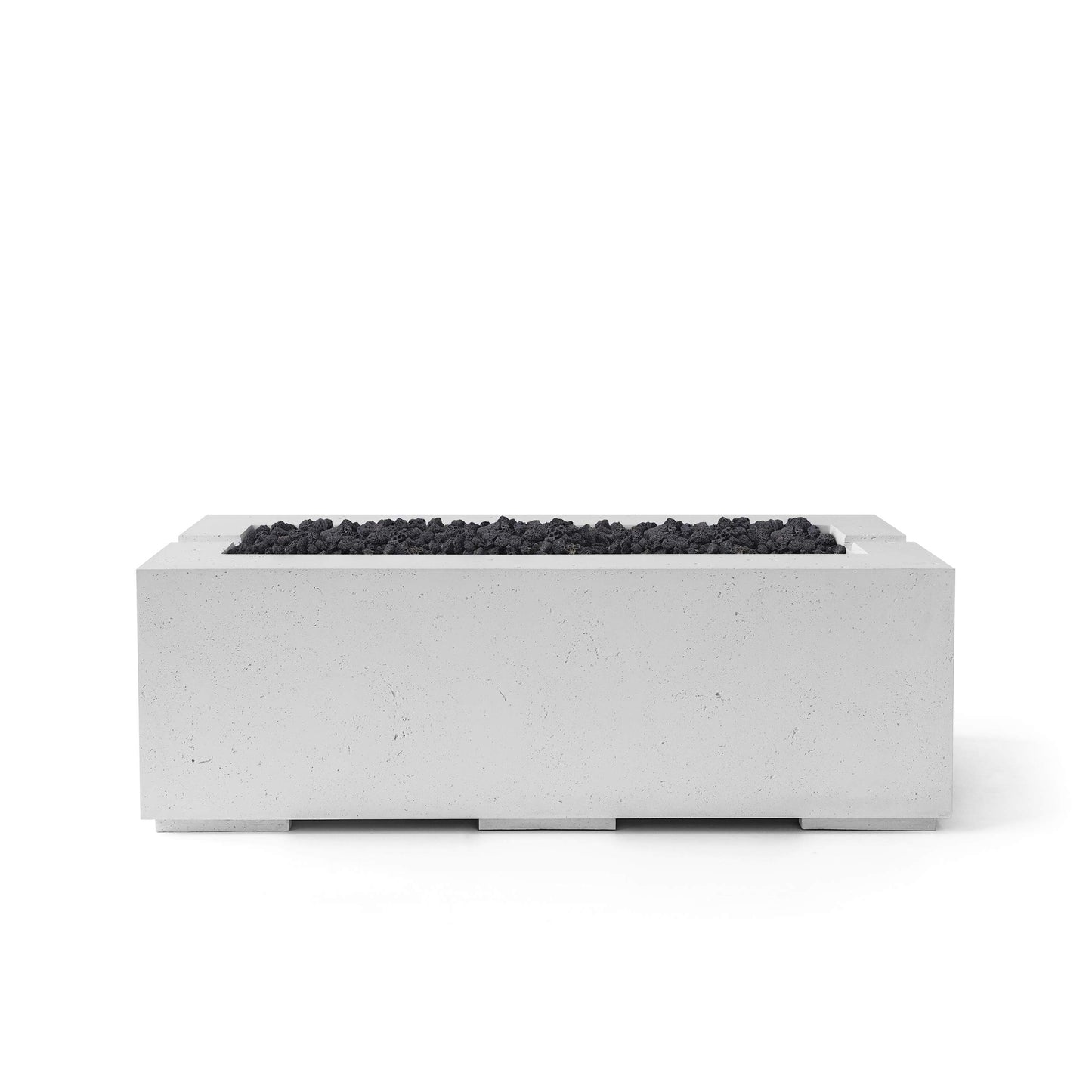 Avera 60" Rectangle Concrete Fire Pit - Match Lit