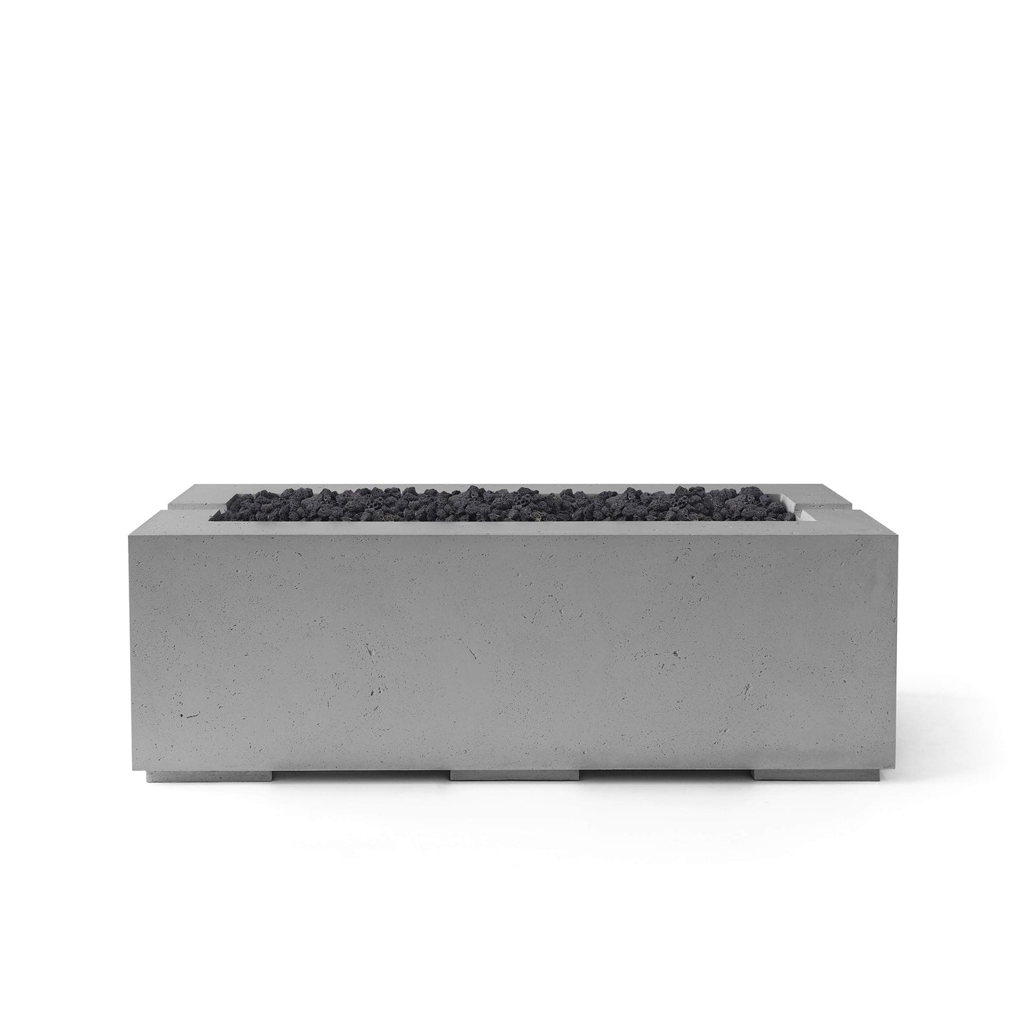 Avera 60" Rectangle Concrete Fire Pit - Match Lit