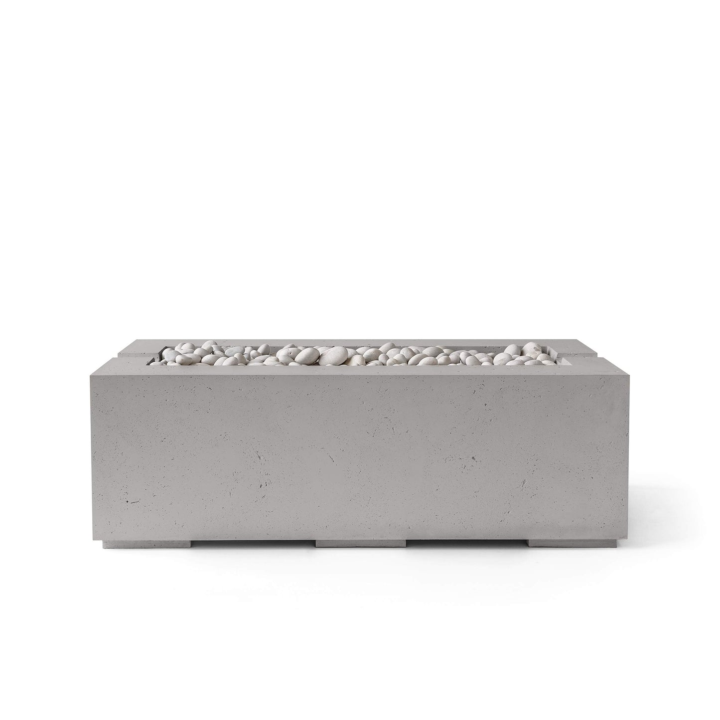Avera 60" Rectangle Concrete Fire Pit - Match Lit